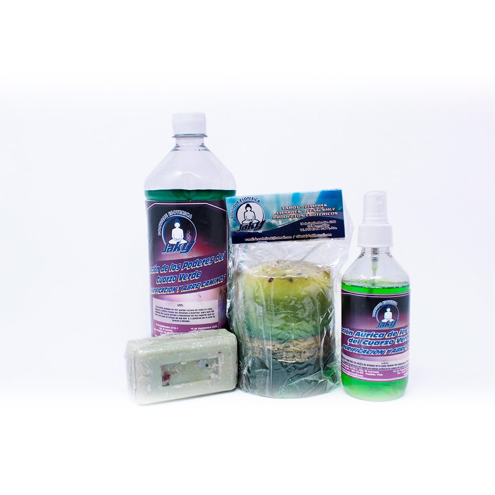KIT DEL PODEROSO CUARZO VERDE (PURIFICACIÓN Y ABRE CAMINOS)