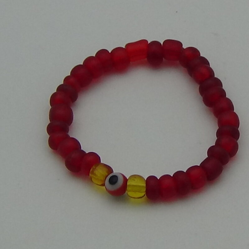 PULSERA PARA BEBÉ ROJA CON OJO PROTECTOR