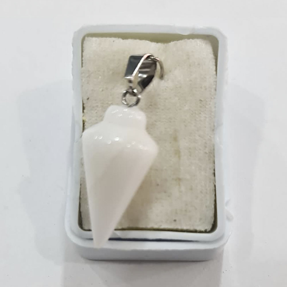 DIJE PÉNDULO DE CUARZO BLANCO MEDIANO