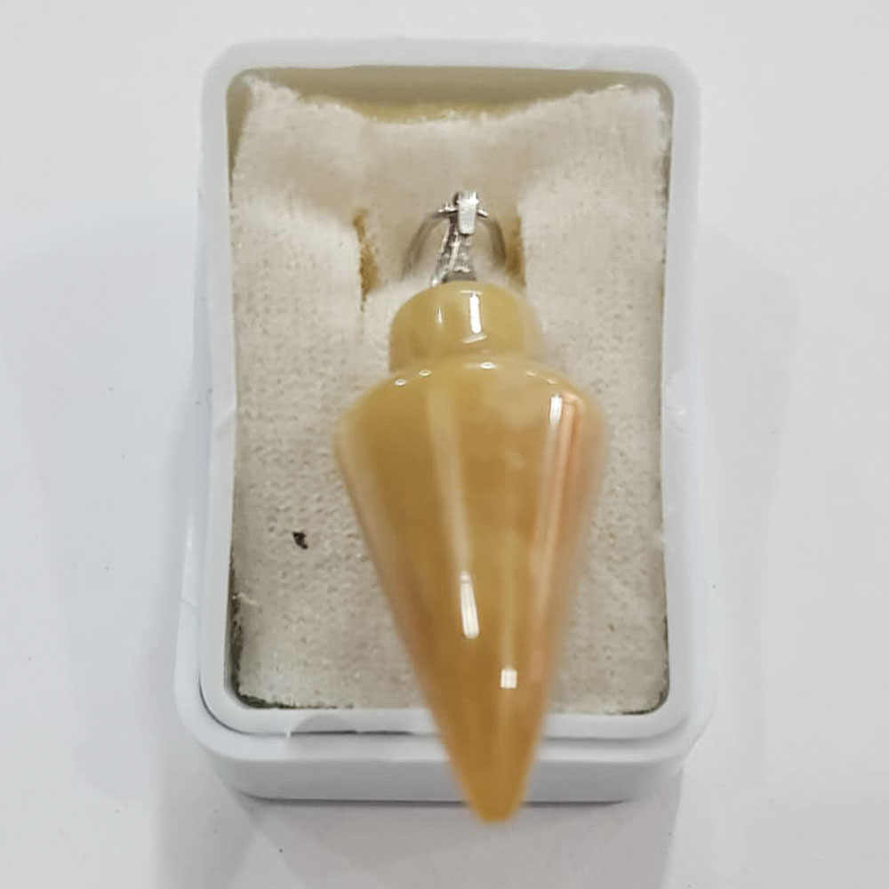 DIJE PÉNDULO DE CUARZO AMARILLO MEDIANO