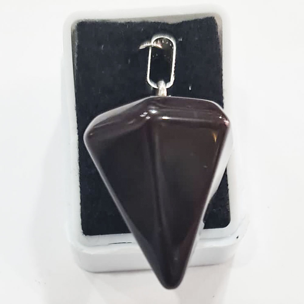 DIJE PÉNDULO DE CUARZO OBSIDIANA GRANDE