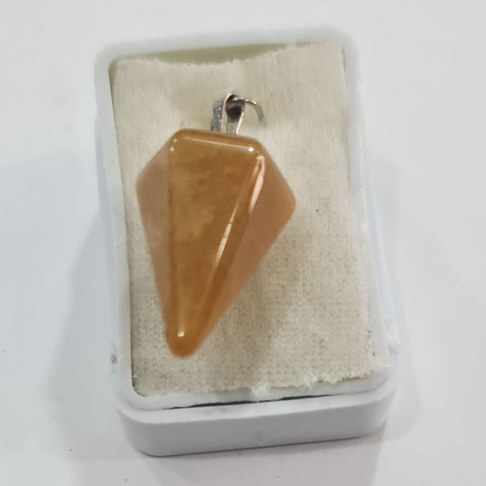 DIJE PÉNDULO DE CUARZO AMARILLO GRANDE