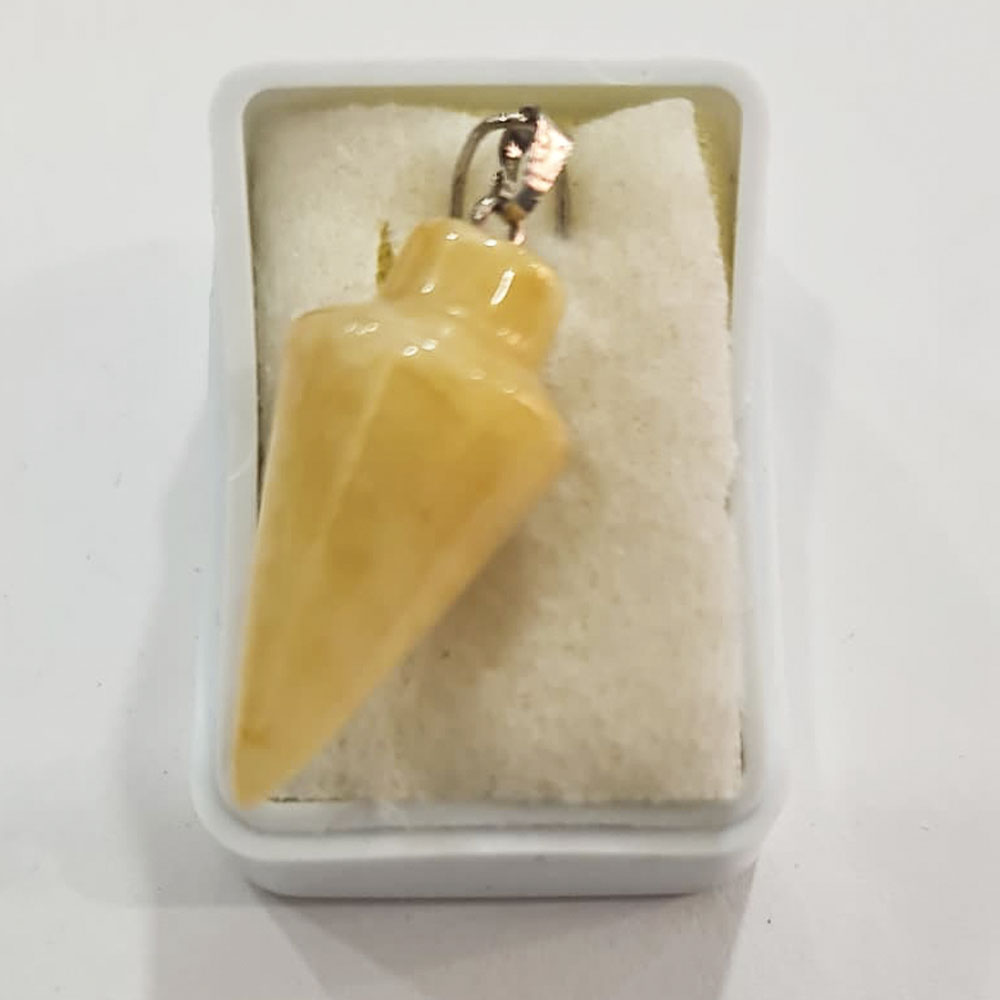 DIJE PÉNDULO DE CUARZO AMARILLO MEDIANO