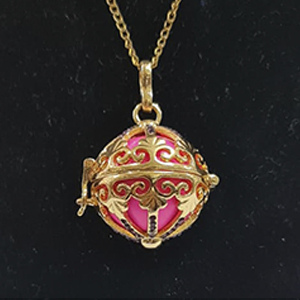 LLAMADOR DE ÁNGELES ROSA DE CHAPA DE ORO