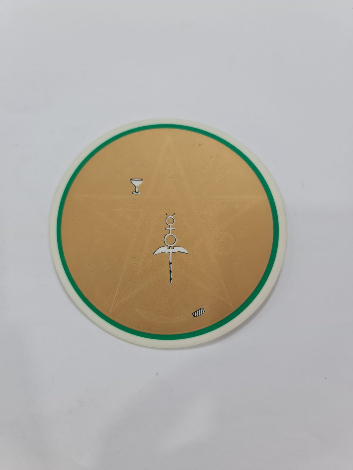 CALCOMANÍA TETRAGRAMATÓN DORADO- VERDE