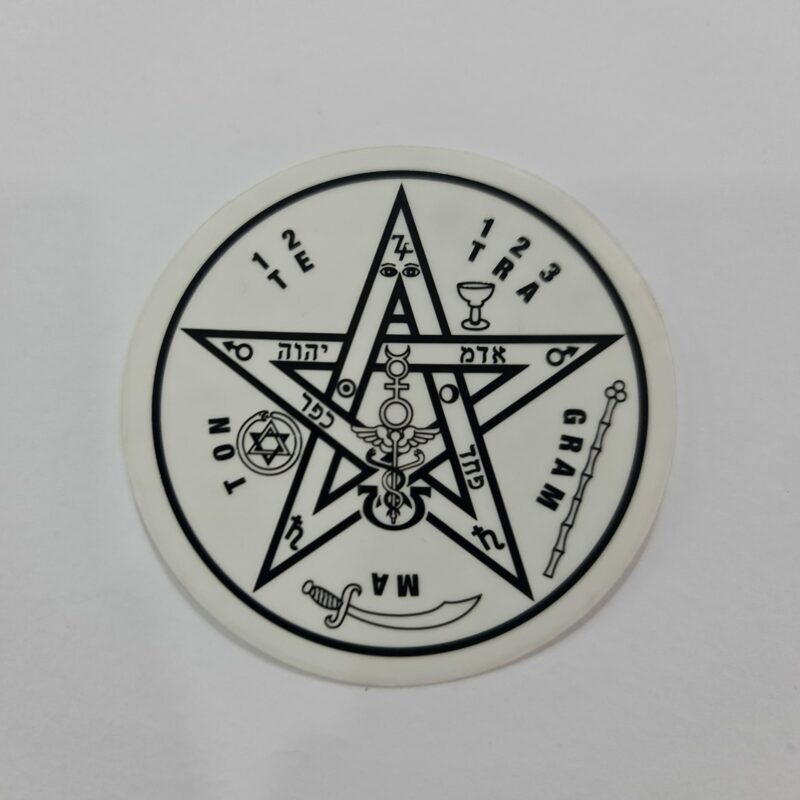 CALCOMANÍA TETRAGRAMATÓN NEGRO