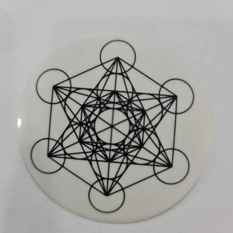 CALCOMANÍA CUBO DE METATRÓN NEGRO