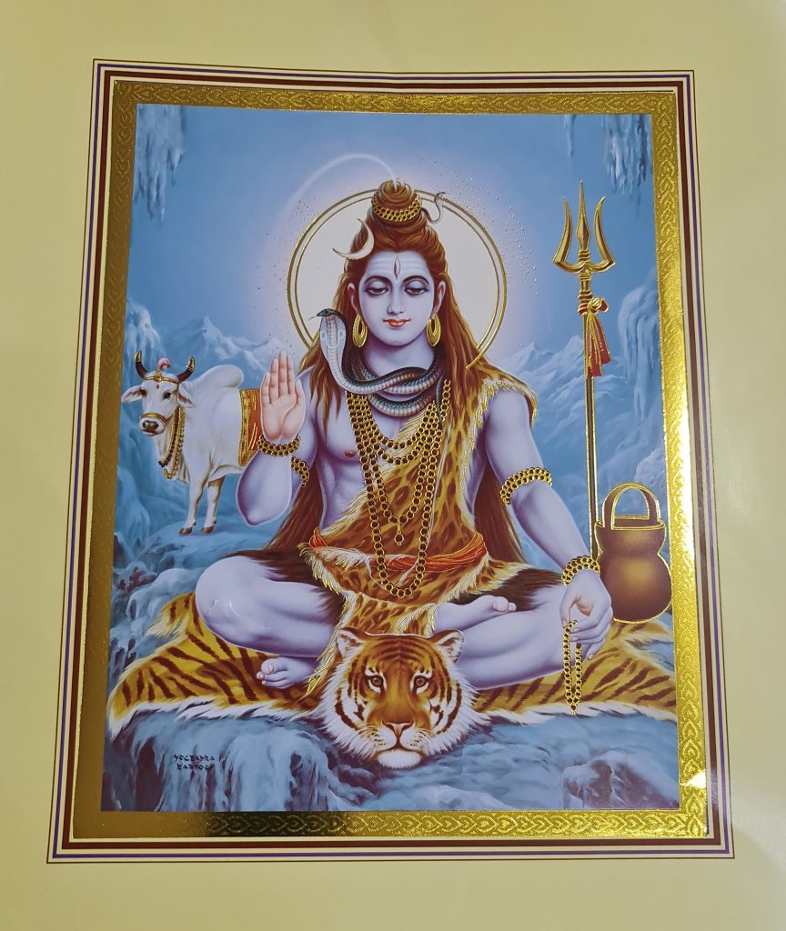 IMAGEN DE SHIVA FILO DORADO