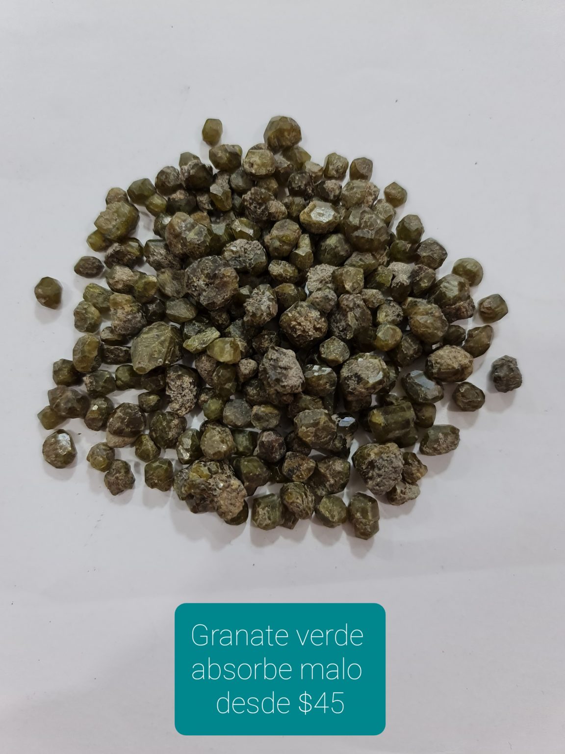 CUARZO GRANATE VERDE (EL PRECIO DEPENDE DEL TAMAÑO)