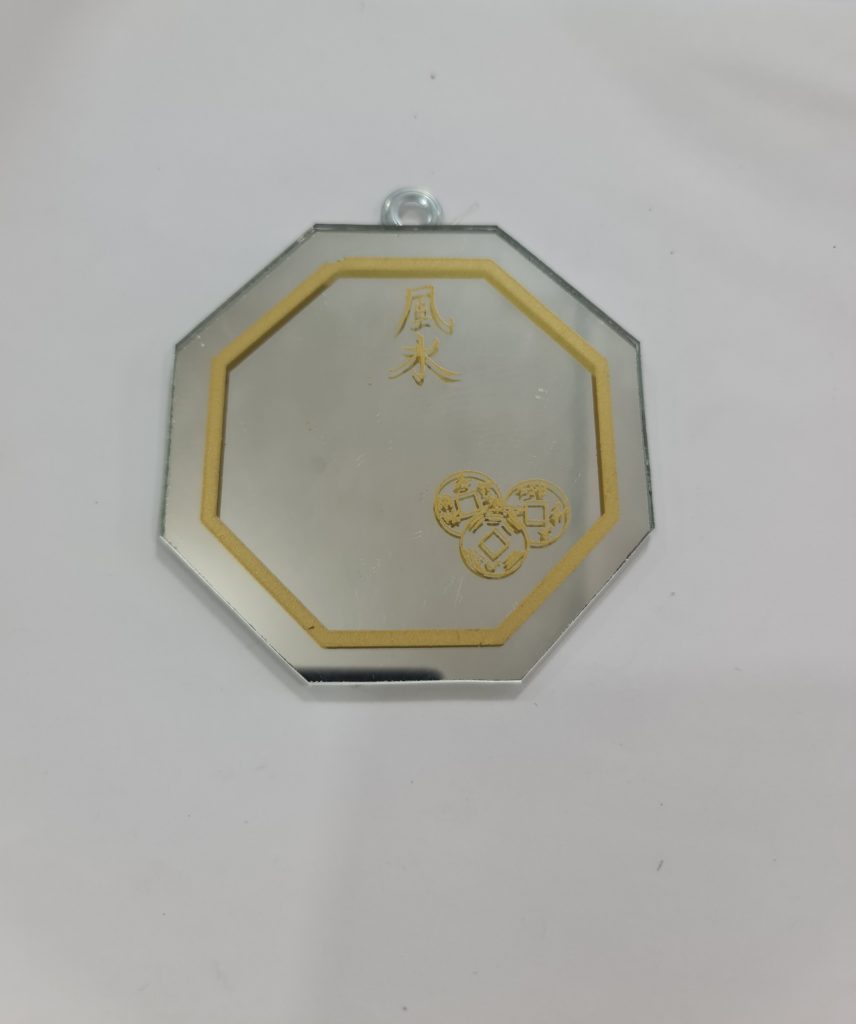 ESPEJO DEL FENG SHUI PARA EL DINERO Y NEGOCIOS 9 cm