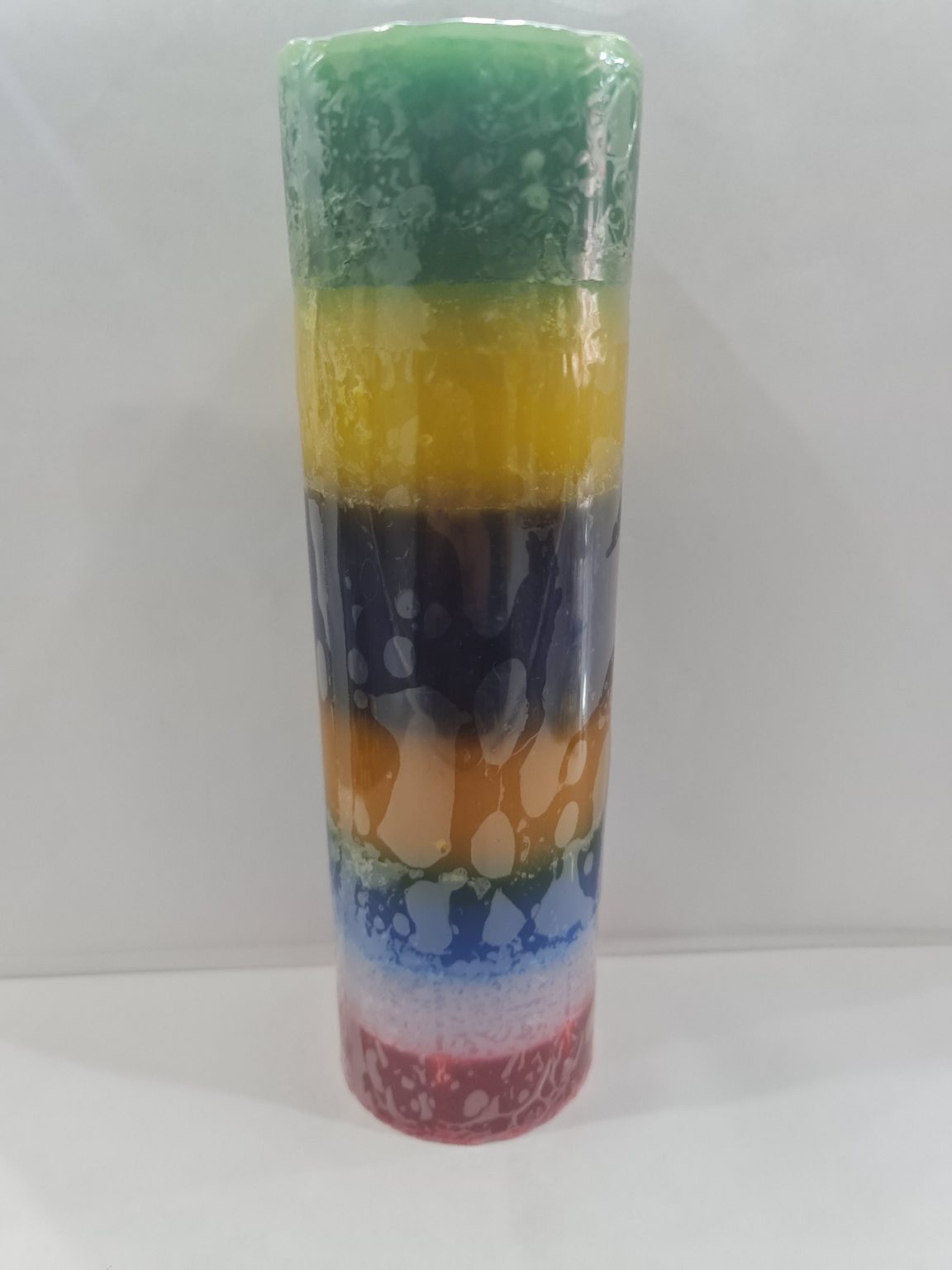 VELÓN O CIRIO DE 7 COLORES POTENCIAS 1 KILO