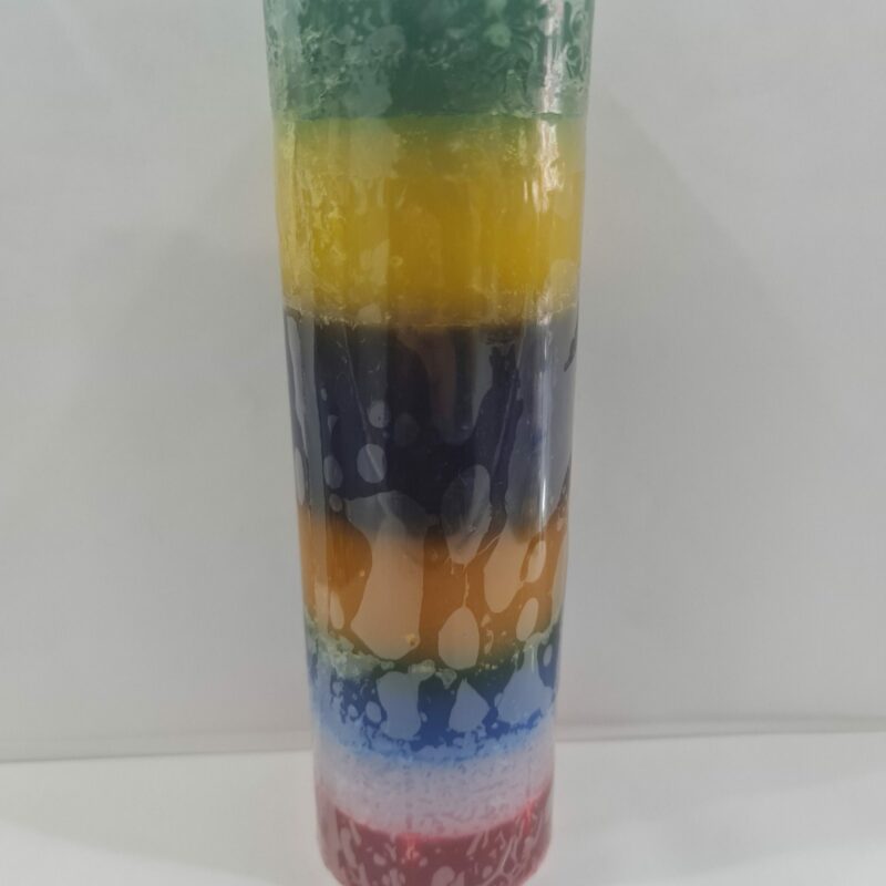 VELÓN O CIRIO DE 7 COLORES POTENCIAS 1 KILO