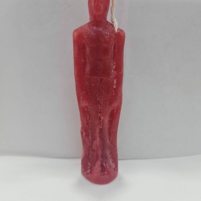 VELADORA DE PERSONA ROJA
