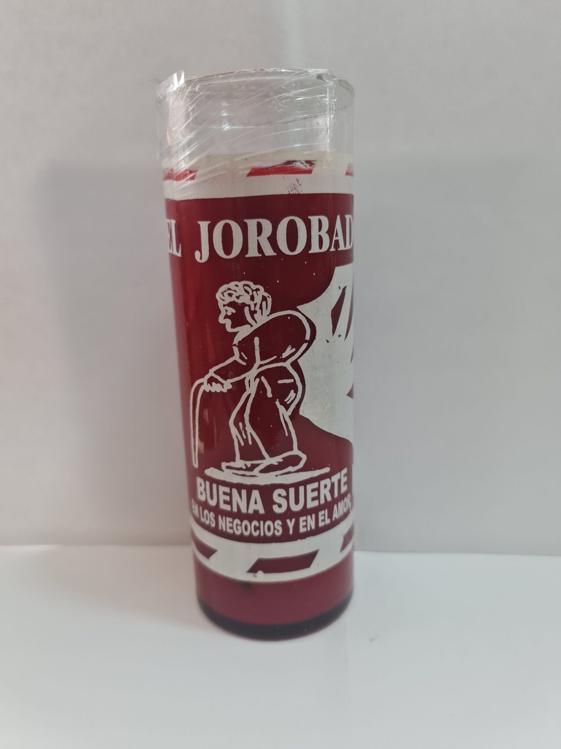 VELADORA DE VASO DEL JOROBADO ROJA PREPARADA