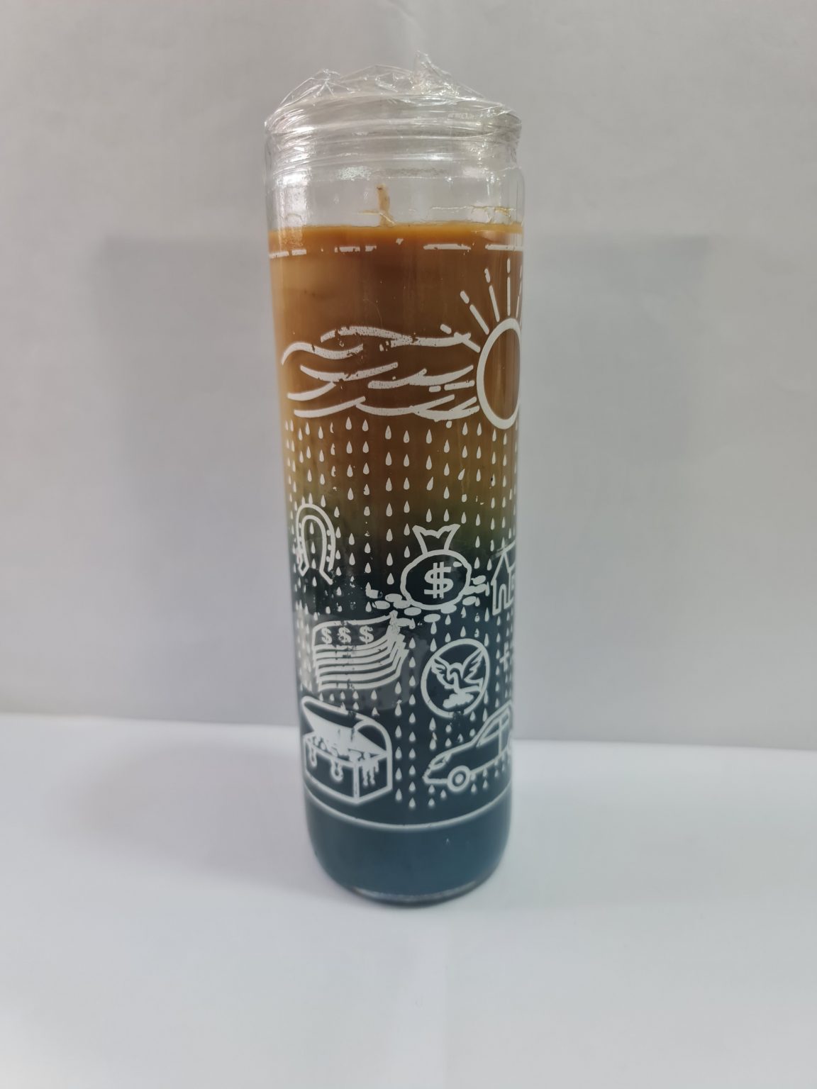 VELADORA DE VASO DE LLUVIA DE SUERTE PREPARADA