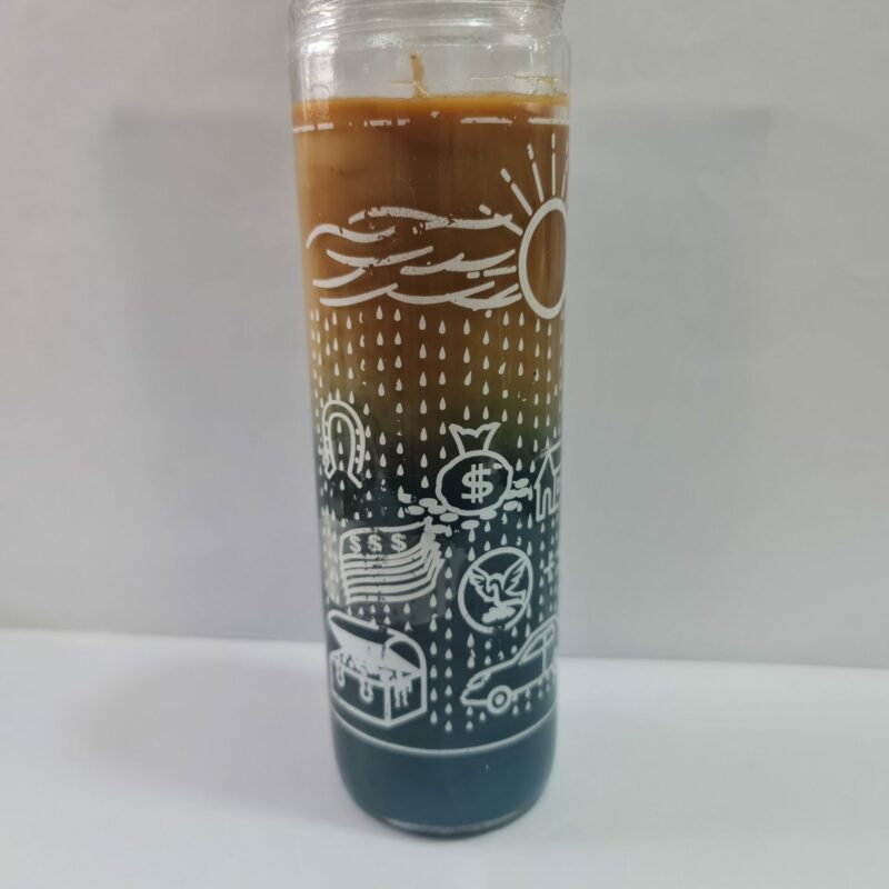 VELADORA DE VASO DE LLUVIA DE SUERTE PREPARADA