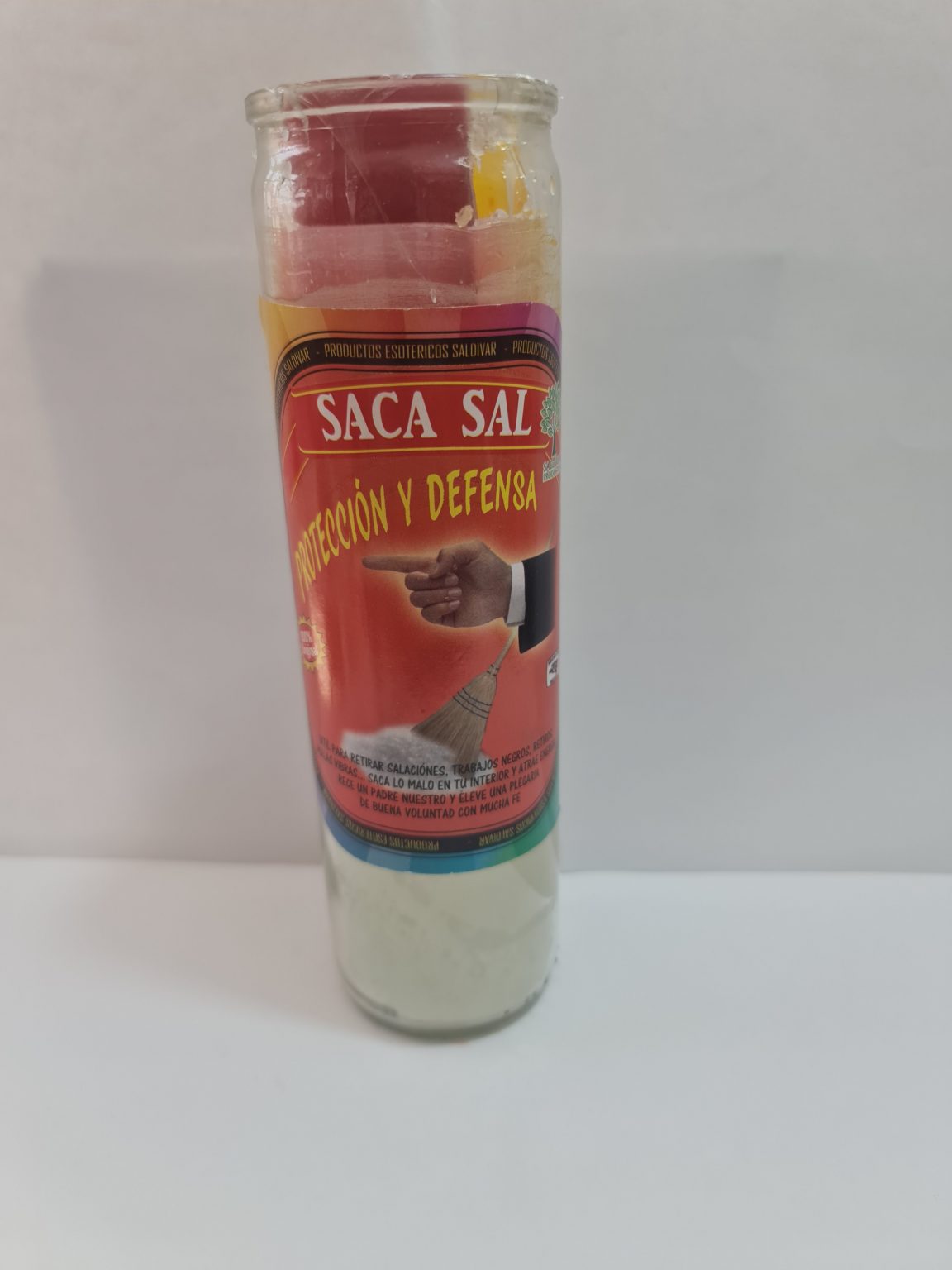 VELADORA DE VASO DE SACA SAL PREPARADA