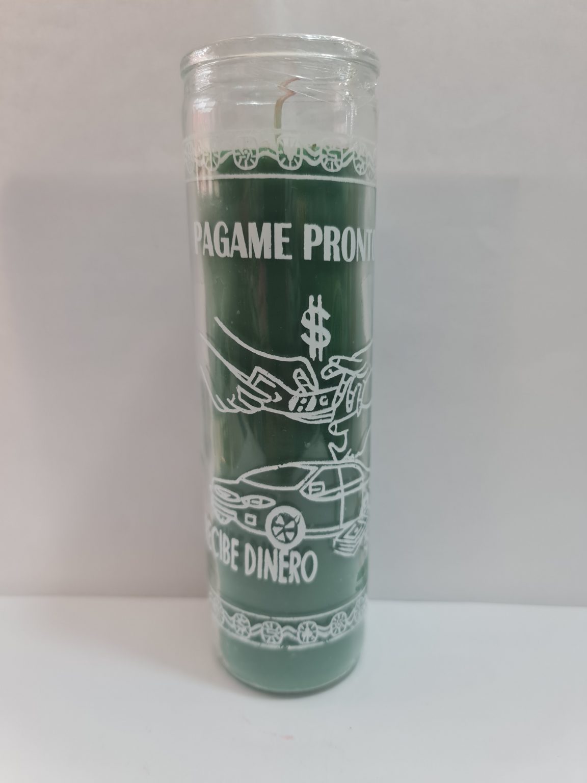 VELADORA DE VASO DE PÁGAME PRONTO PREPARADA
