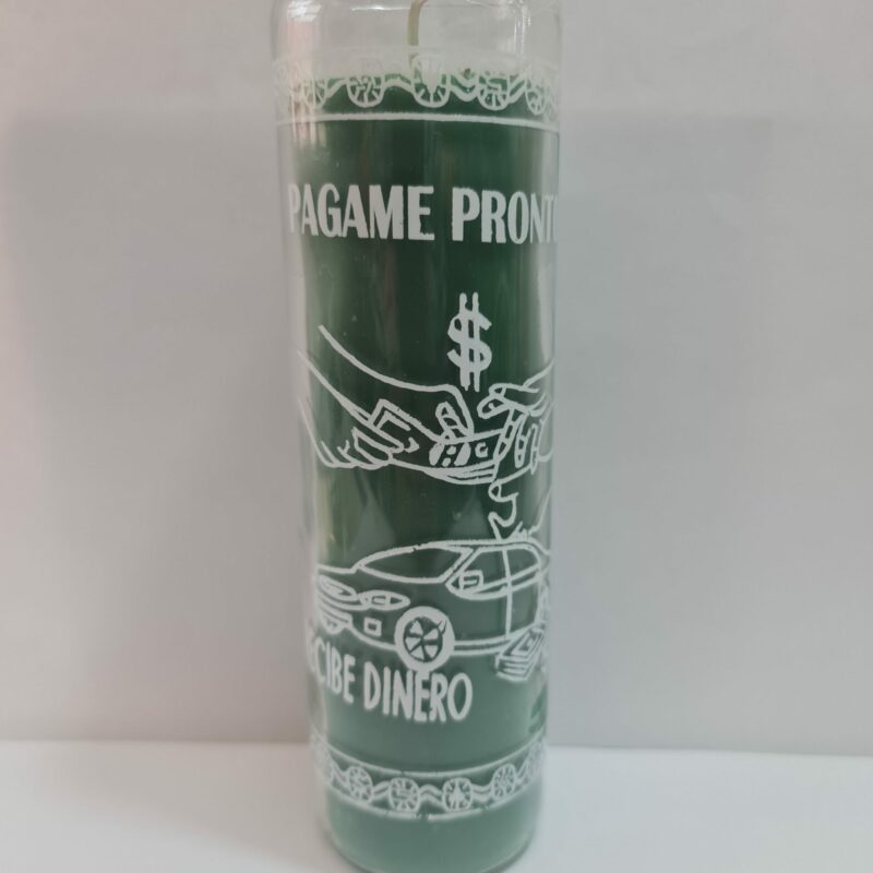 VELADORA DE VASO DE PÁGAME PRONTO PREPARADA