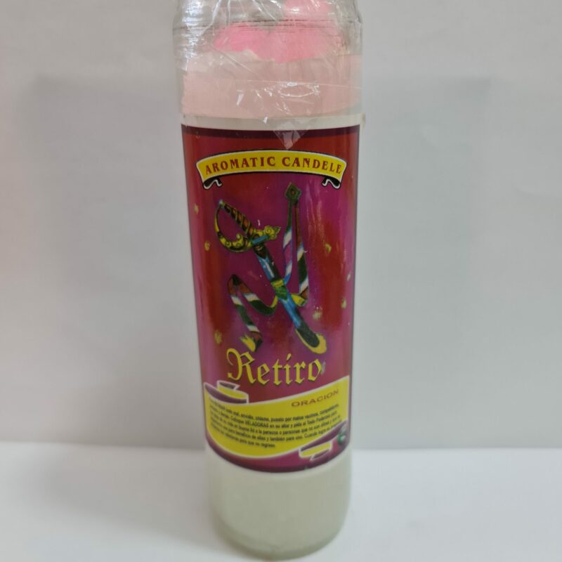 VELADORA DE VASO DE RETIRO BLANCO PREPARADA