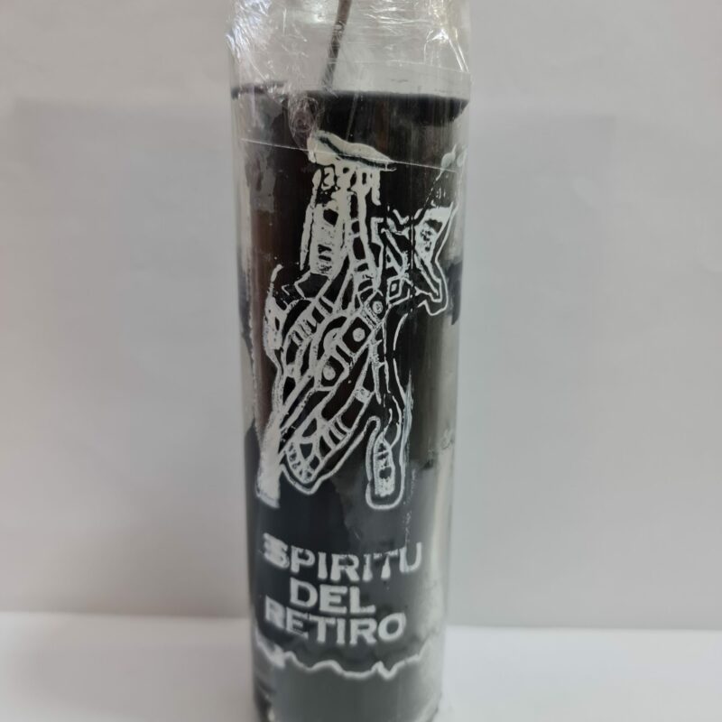 VELADORA DE VASO DE RETIRO NEGRA PREPARADA