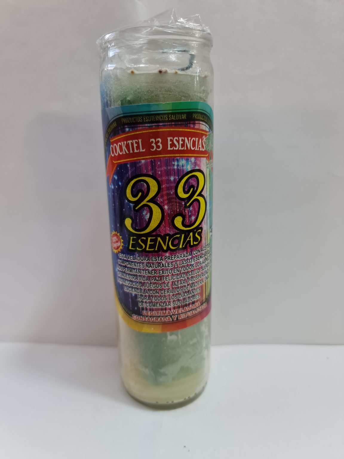 VELADORA DE VASO DE 33 ESENCIAS PREPARADA
