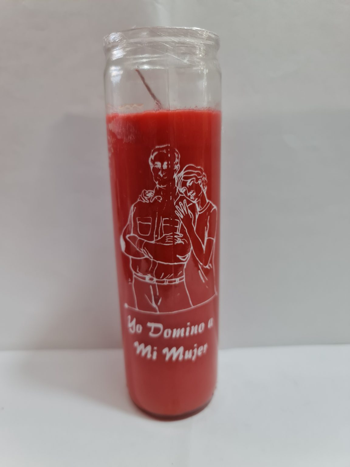 VELADORA DE VASO DE DOMINO MUJER PREPARADA