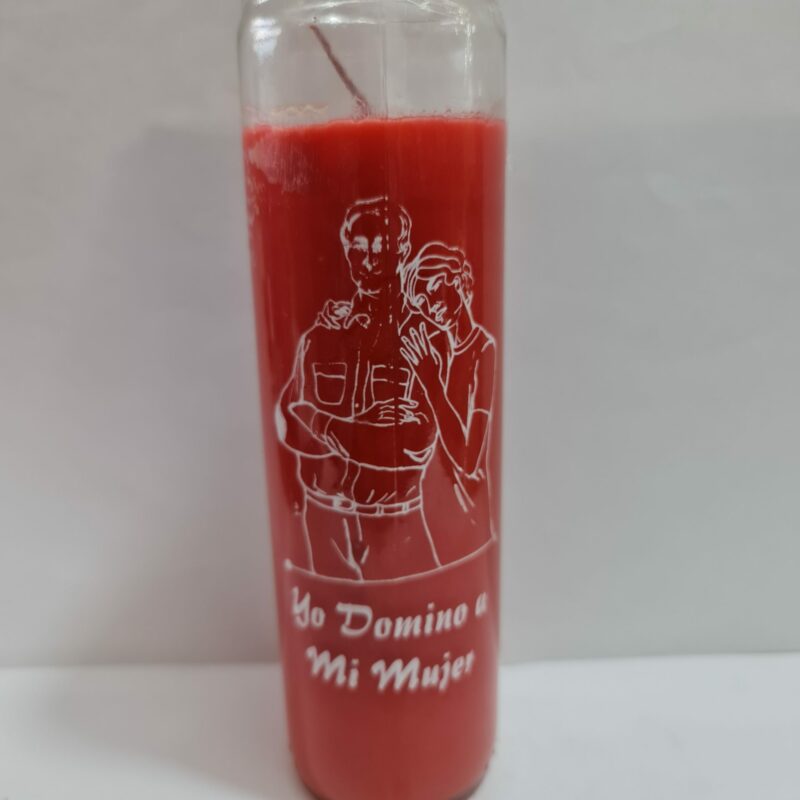 VELADORA DE VASO DE DOMINO MUJER PREPARADA