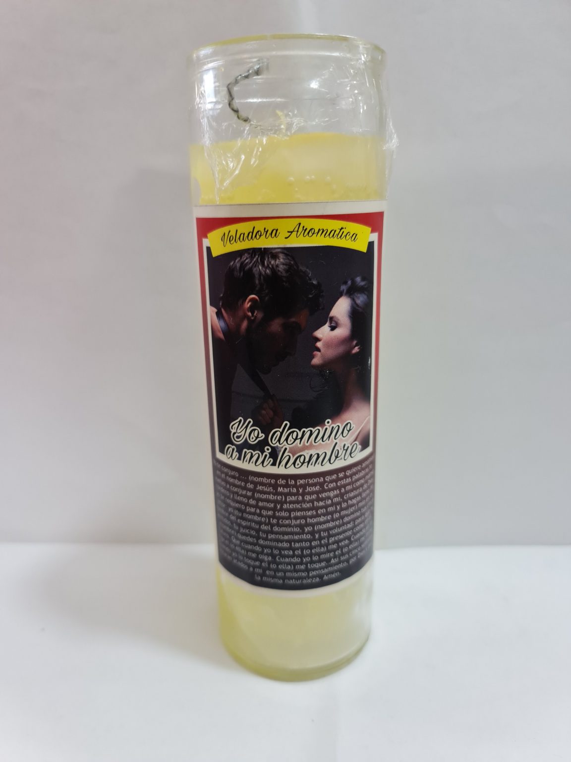 VELADORA DE VASO DE DOMINO HOMBRE PREPARADA