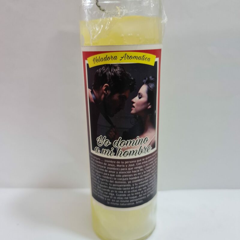 VELADORA DE VASO DE DOMINO HOMBRE PREPARADA