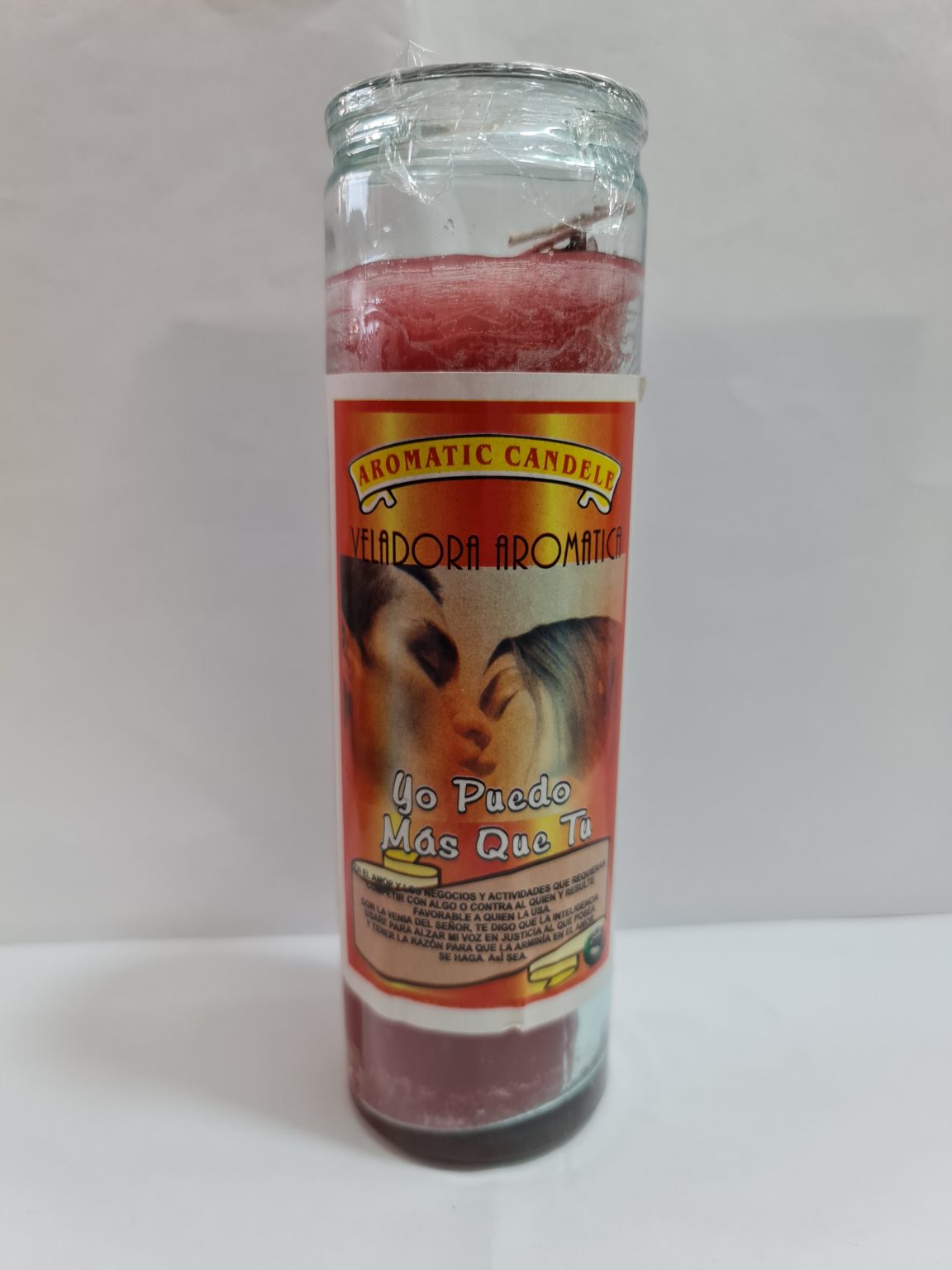 VELADORA DE VASO DE YO PUEDO MÁS QUE TÚ PREPARADA