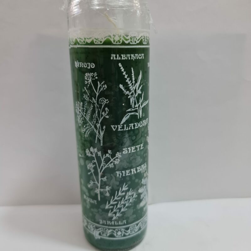 VELADORA DE VASO DE LAS 7 HIERBAS PREPARADA
