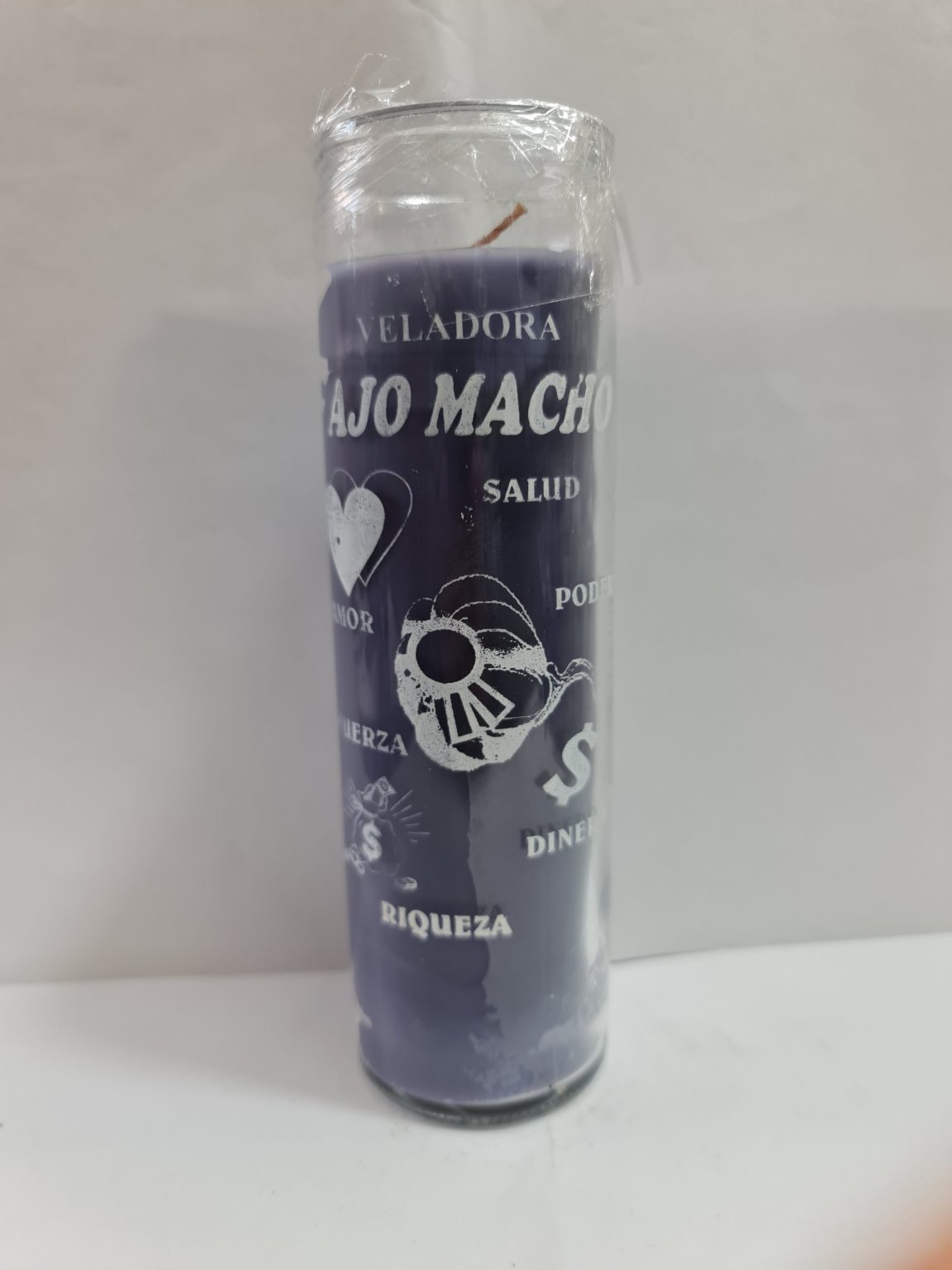 VELADORA DE VASO DE AJO MACHO PREPARADA
