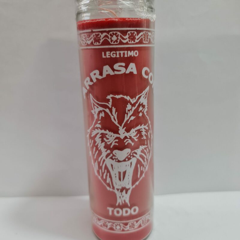 VELADORA DE VASO DE ARRASA CON TODO PREPARADA