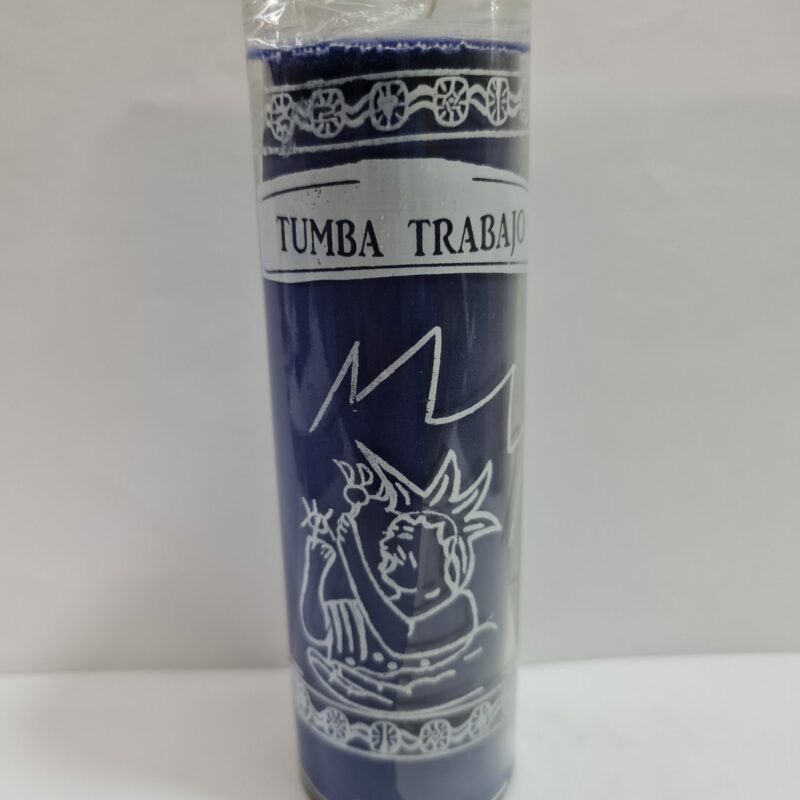 VELADORA DE VASO DE TUMBA TRABAJO MORADA PREPARADA