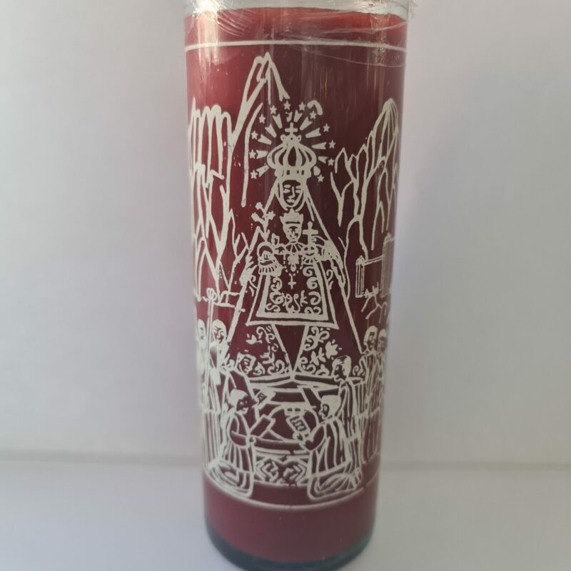 VELADORA DE VASO DE VIRGUEN DE MONSERRAT PREPARADA