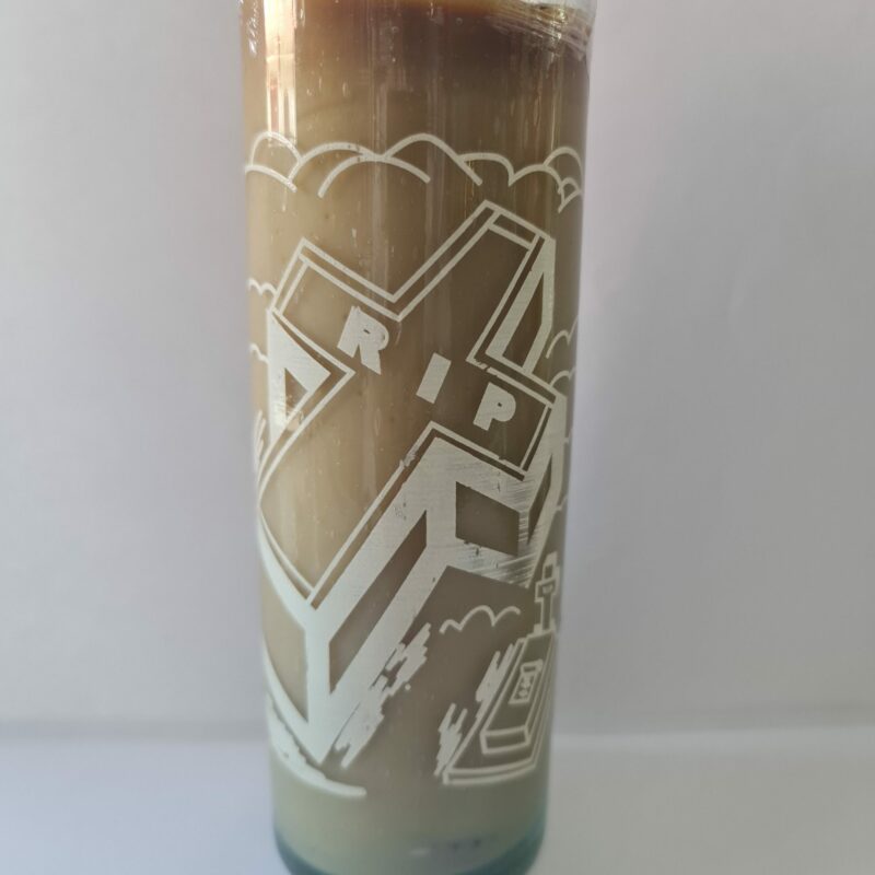 VELADORA DE VASO DE FIELES DIFUNTOS PREPARADA