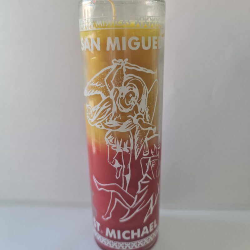 VELADORA DE VASO DE SAN MIGUEL ARCÁNGEL PREPARADA
