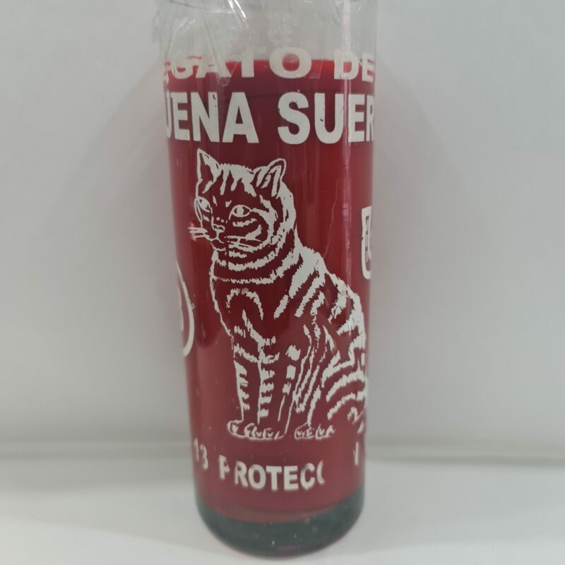 VELADORA DE VASO DE GATO DE LA SUERTE PREPARADA