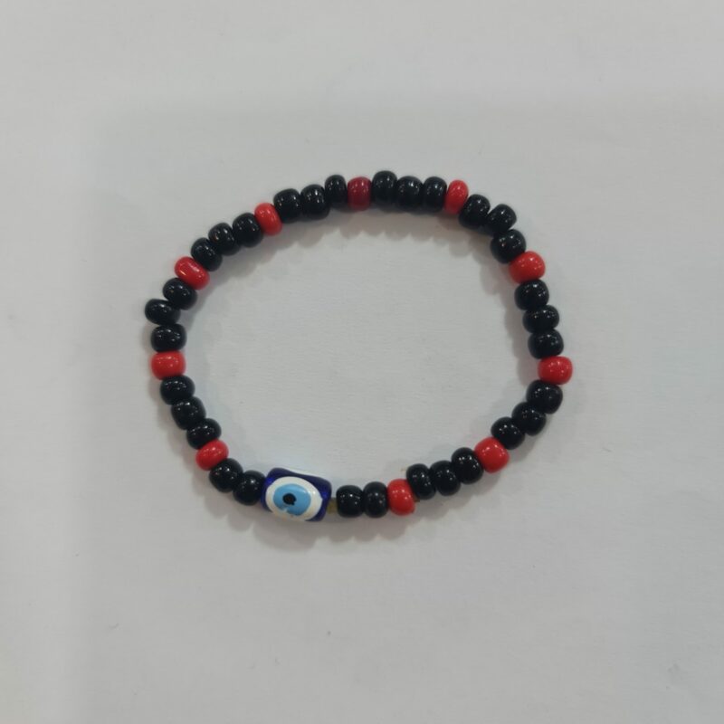 PULSERA DE CUARZO OBSIDIANA CON OJO PROTECTOR PARA BEBÉ
