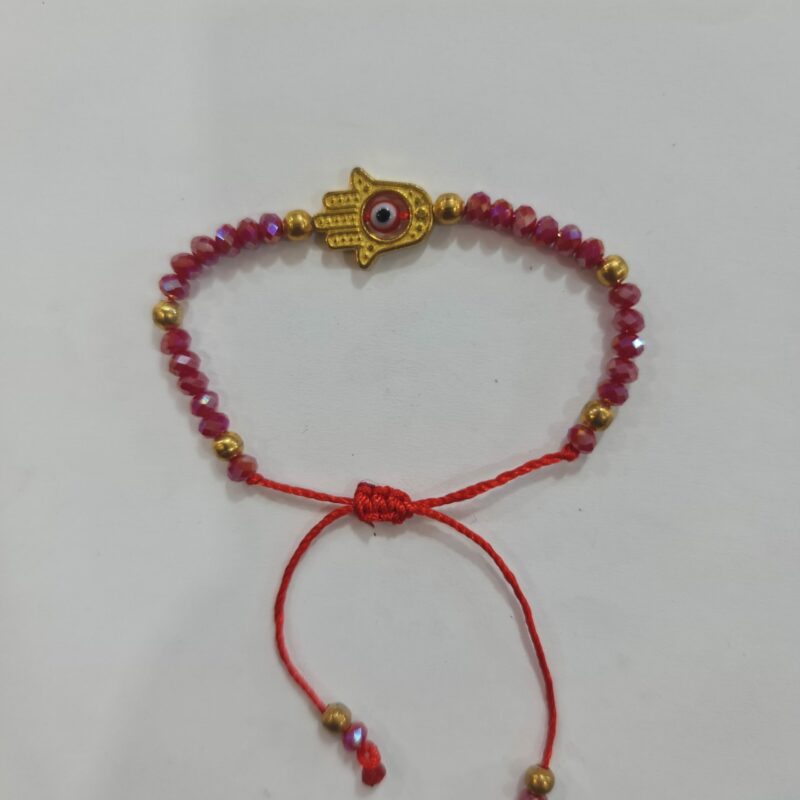 PULSERA ROJA CON MANO DE FATIMA