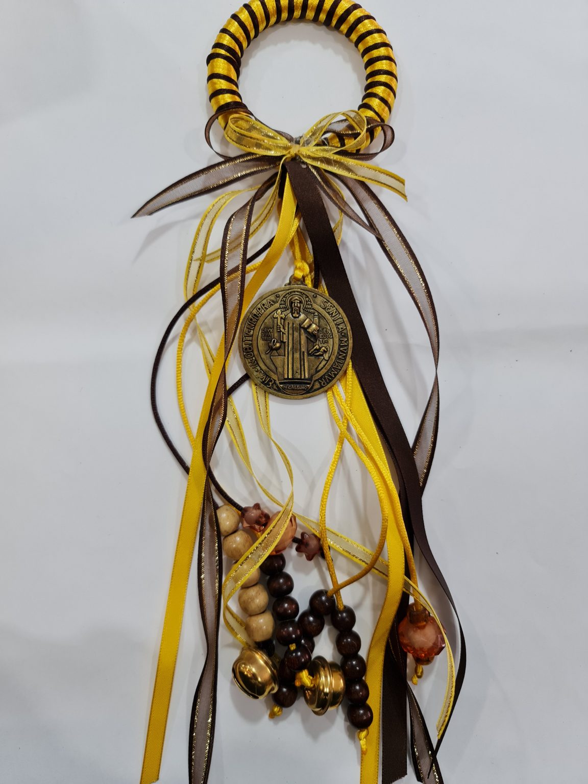 BENDICIÓN DE SAN BENITO AMARILLO CON CAFÉ (PROTECCIÓN PARA CASA O NEGOCIO)