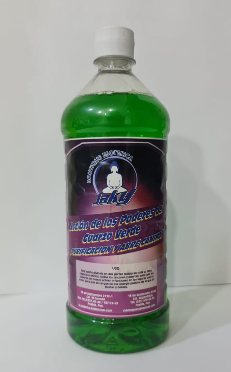 LOCIÓN DE LOS PODERES DEL CUARZO VERDE; PURIFICACIÓN Y ABRE CAMINOS