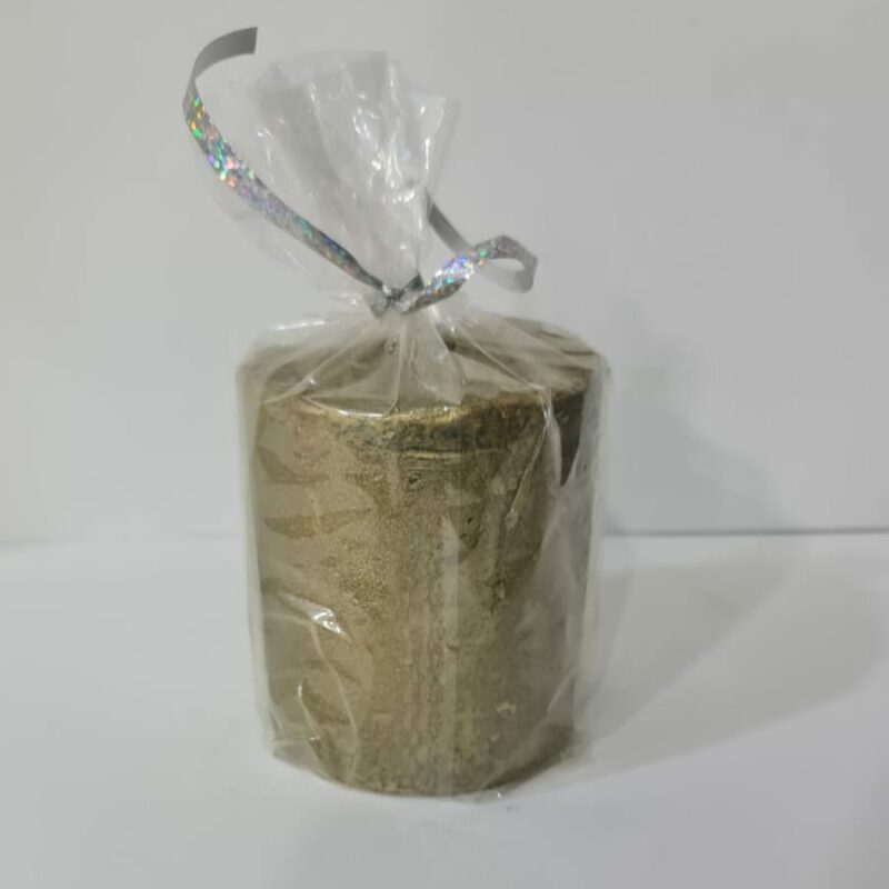 VELADORA PREPARADA DORADA