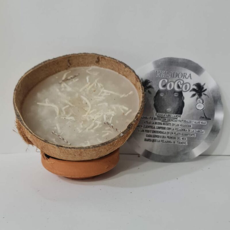 VELADORA DE COCO