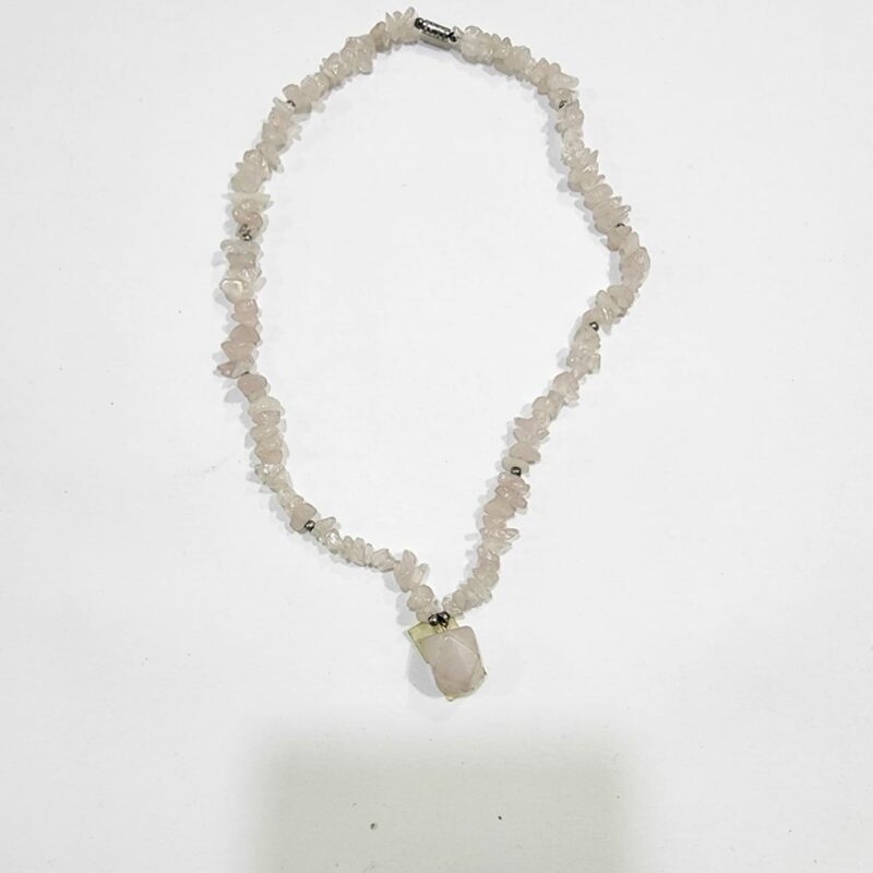 COLLAR DE CUARZO ROSA