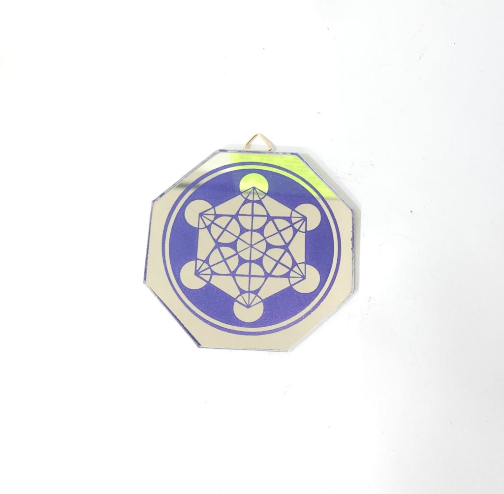 ESPEJO OCTAGONAL DE CUBO DE METRATRÓN DE 12 CM