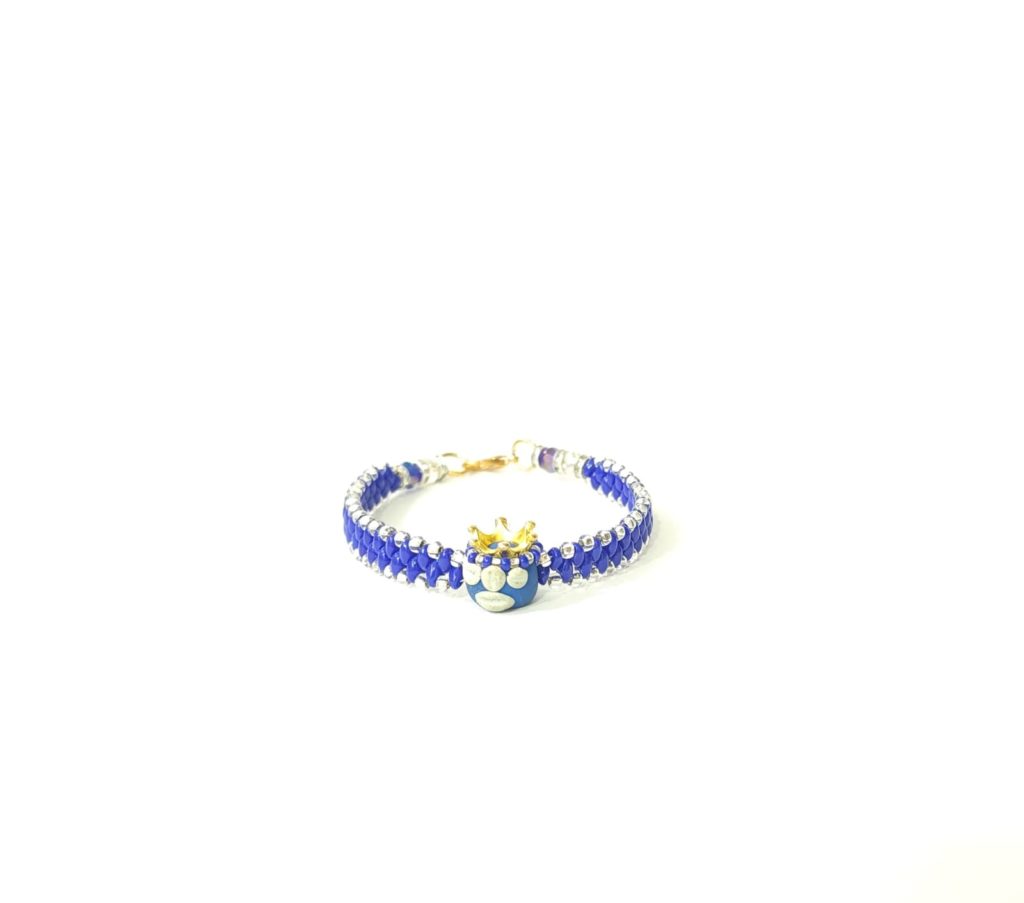 PULSERA DE SANTERÍA CON CABEZA DE YEMAYÁ