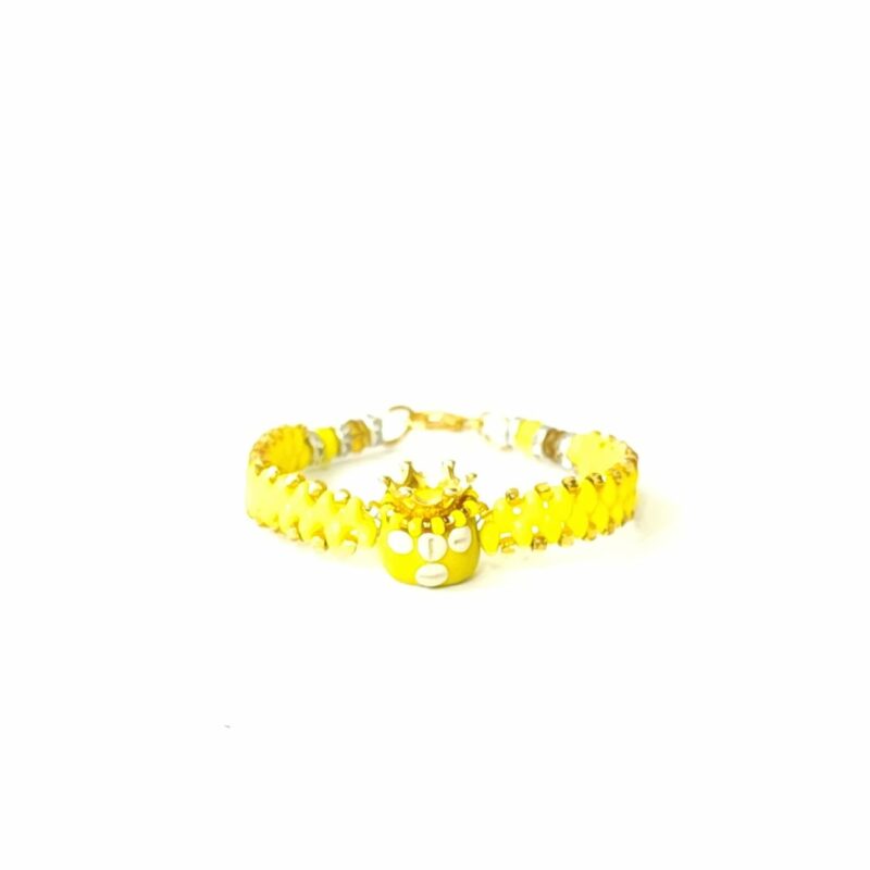PULSERA DE CABEZA DE SANTERÍA DE OSHUN 6 HILOS