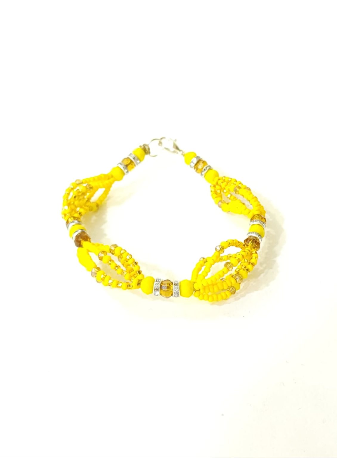 PULSERA DE SANTERÍA DE OSHUN DE 6 HILOS